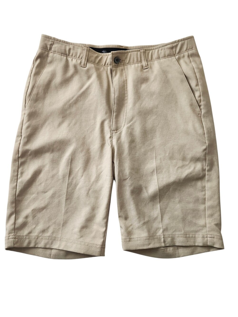 Pebble Beach Dry-Luxe Performance Golf Shorts Flat Front Khaki Mens Size 32